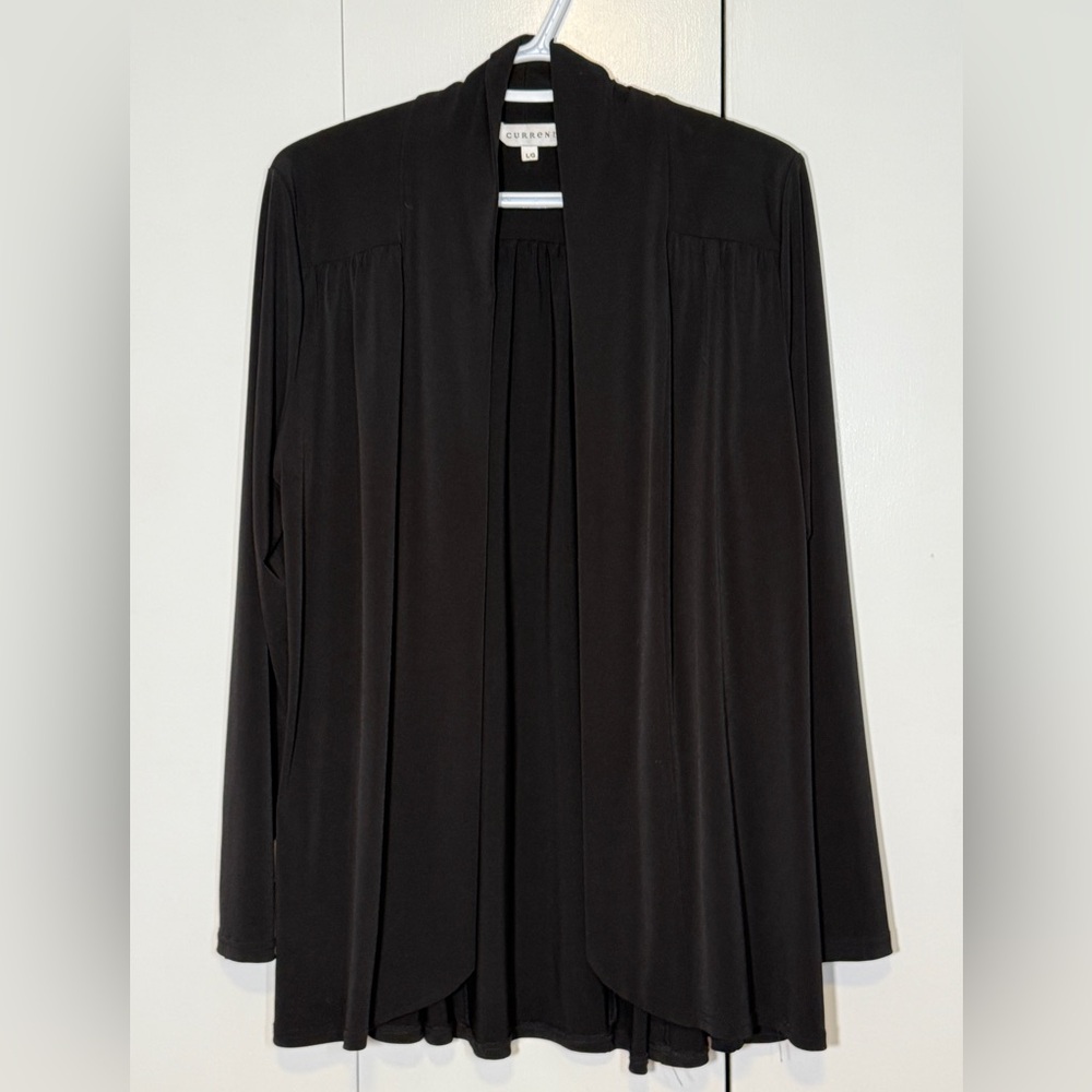 🟡 2/$45 - Black Open Front Cardigan - size large